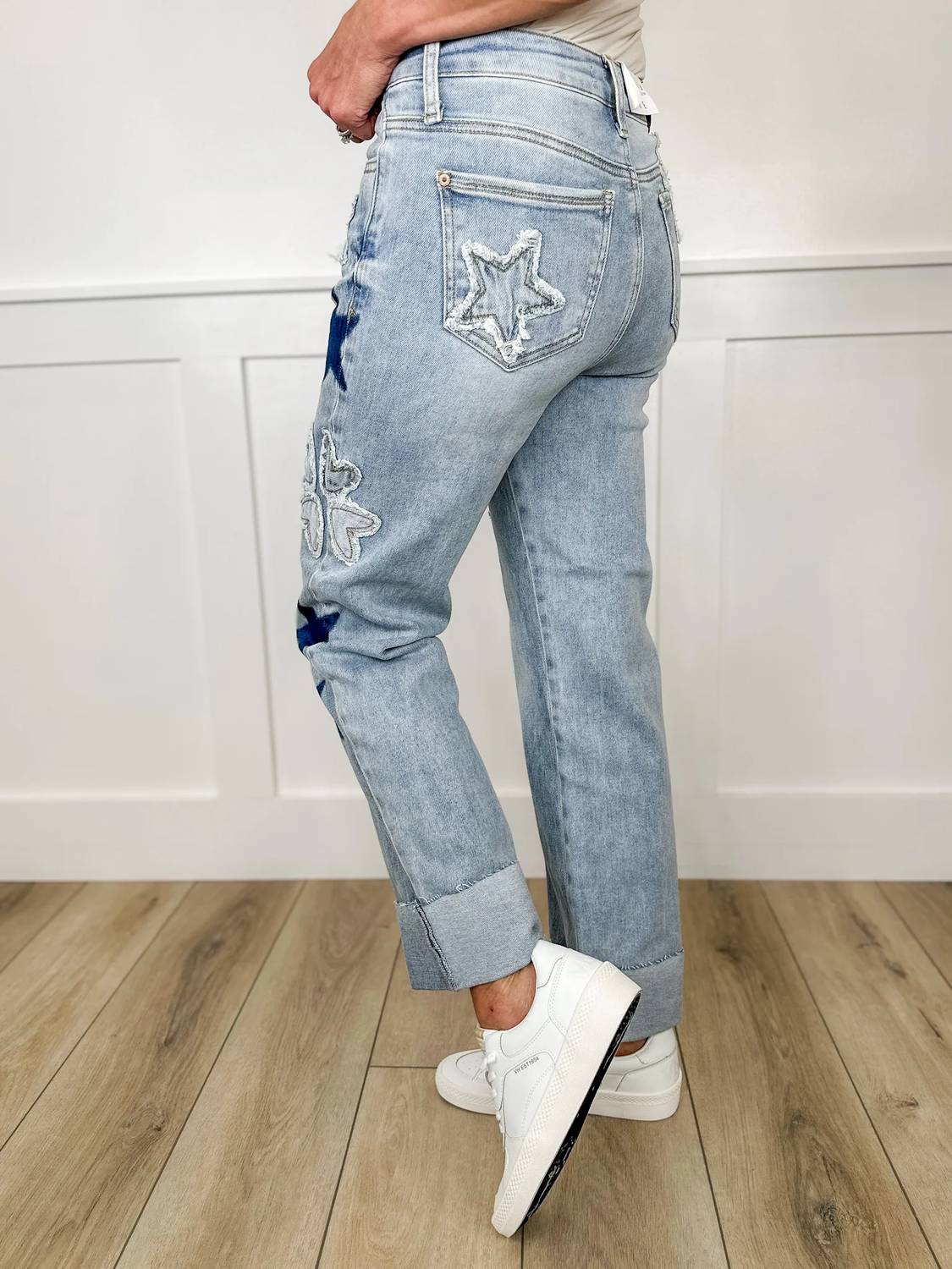 Saige Denim - Lina High-rise Raw Hem Straight Leg Jeans