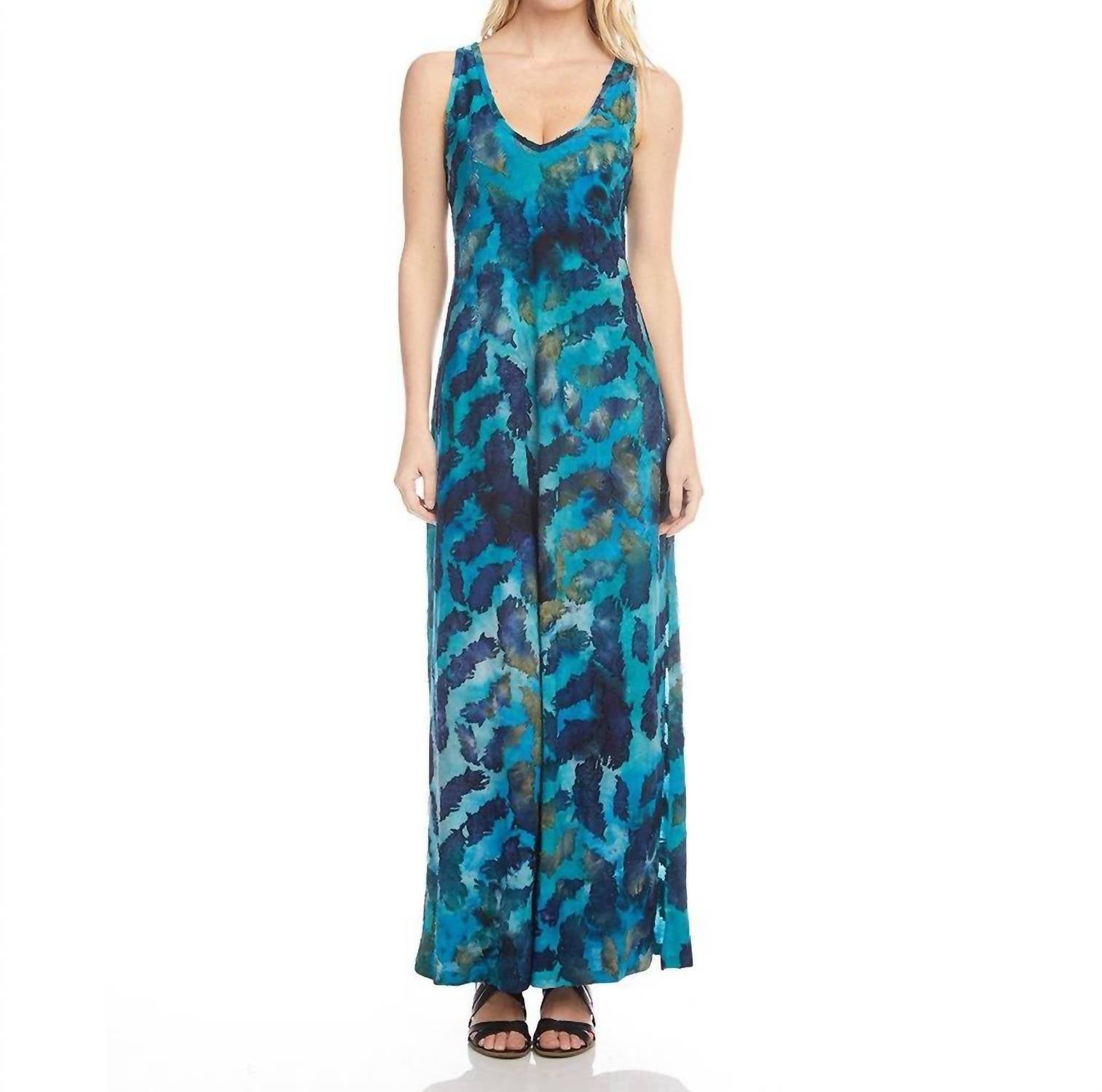 Karen Kane - Side-Slit Burnout Maxi Dress