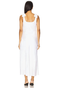 ASTR Kateleya Bow Detail Midi Dress in white - women's dress - detail view