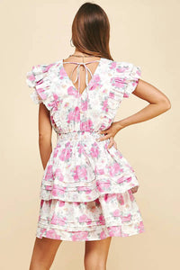 Wafa Floral Print Mini Dress
