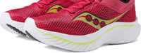 SAUCONY Women's Kinvara 14 Shoe in red rose - women's shoe - detail view