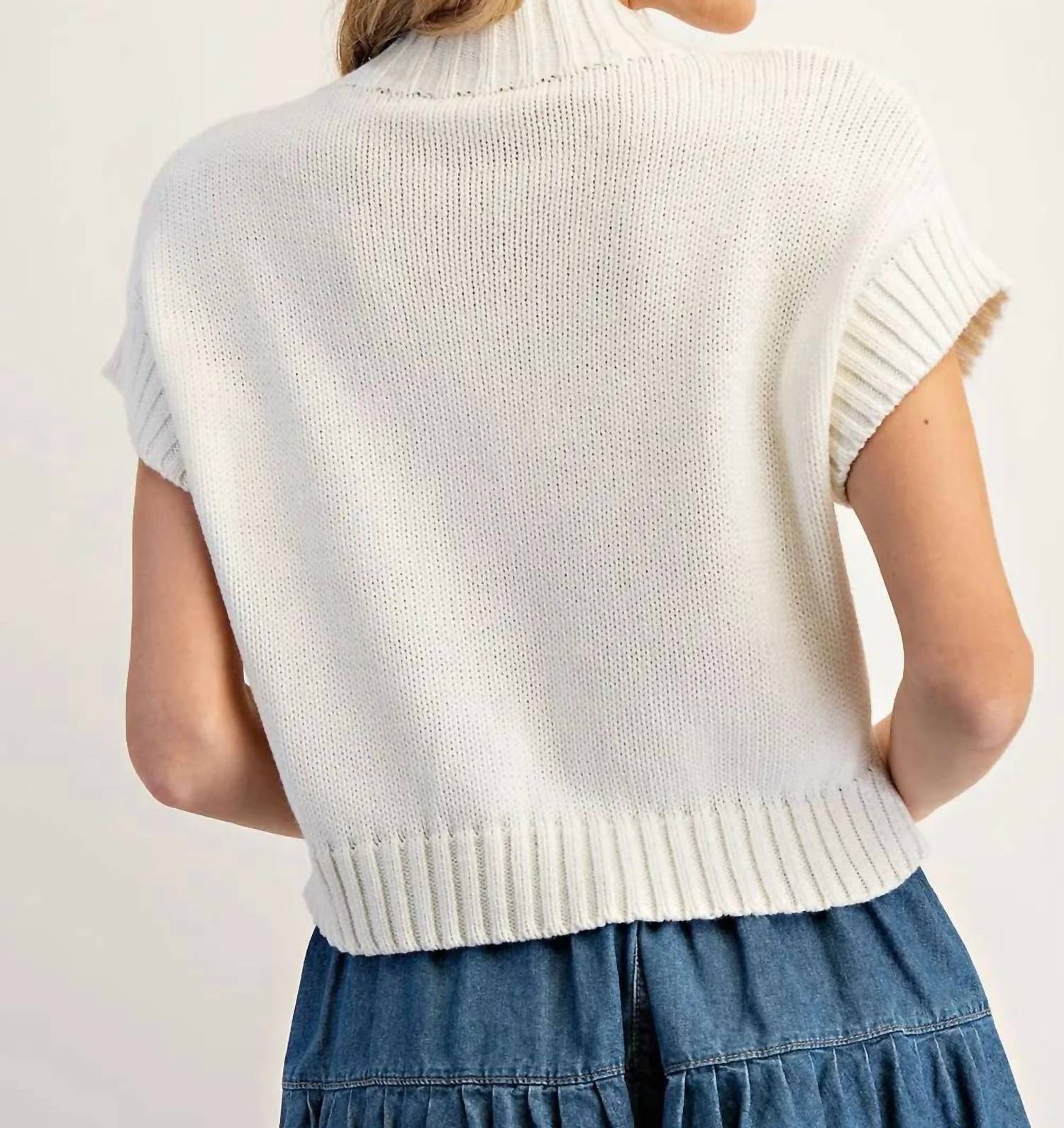 Ee:Some - Usa Flag Mock Neck Top