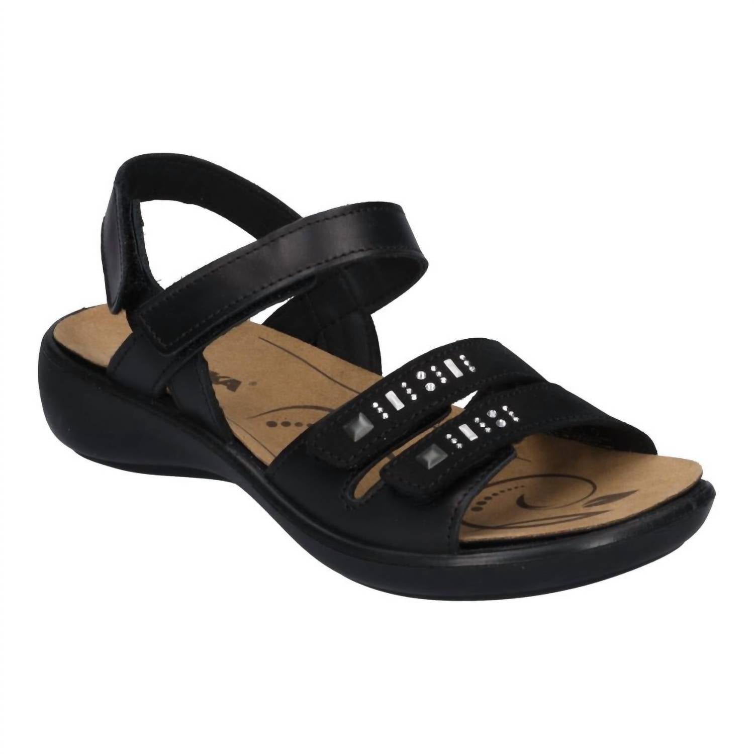Romika USA Women's Ibiza 86 Leather Sandals in black - women's sandal