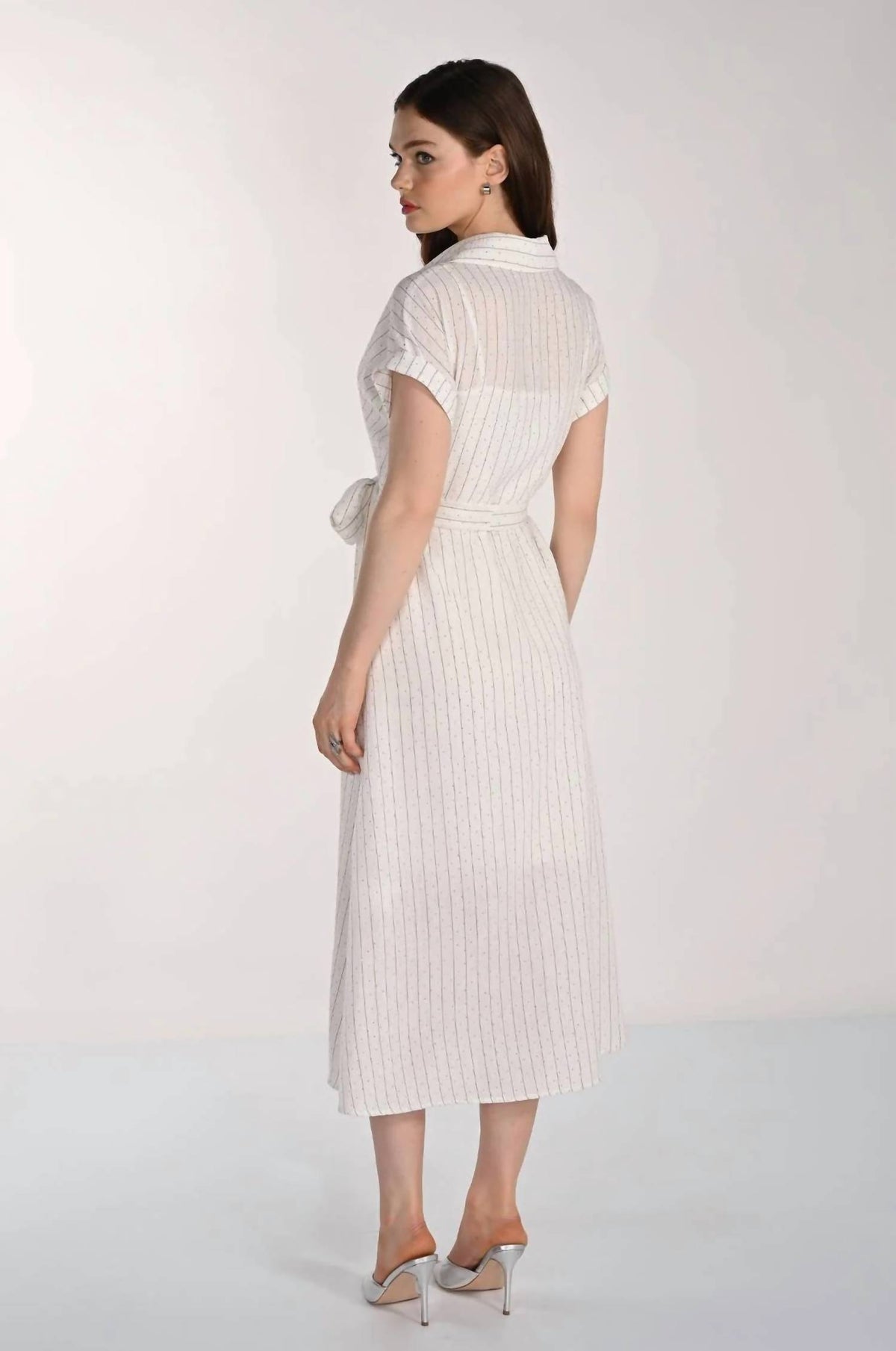 Frank Lyman - Classic Stripe Embellished Dress
