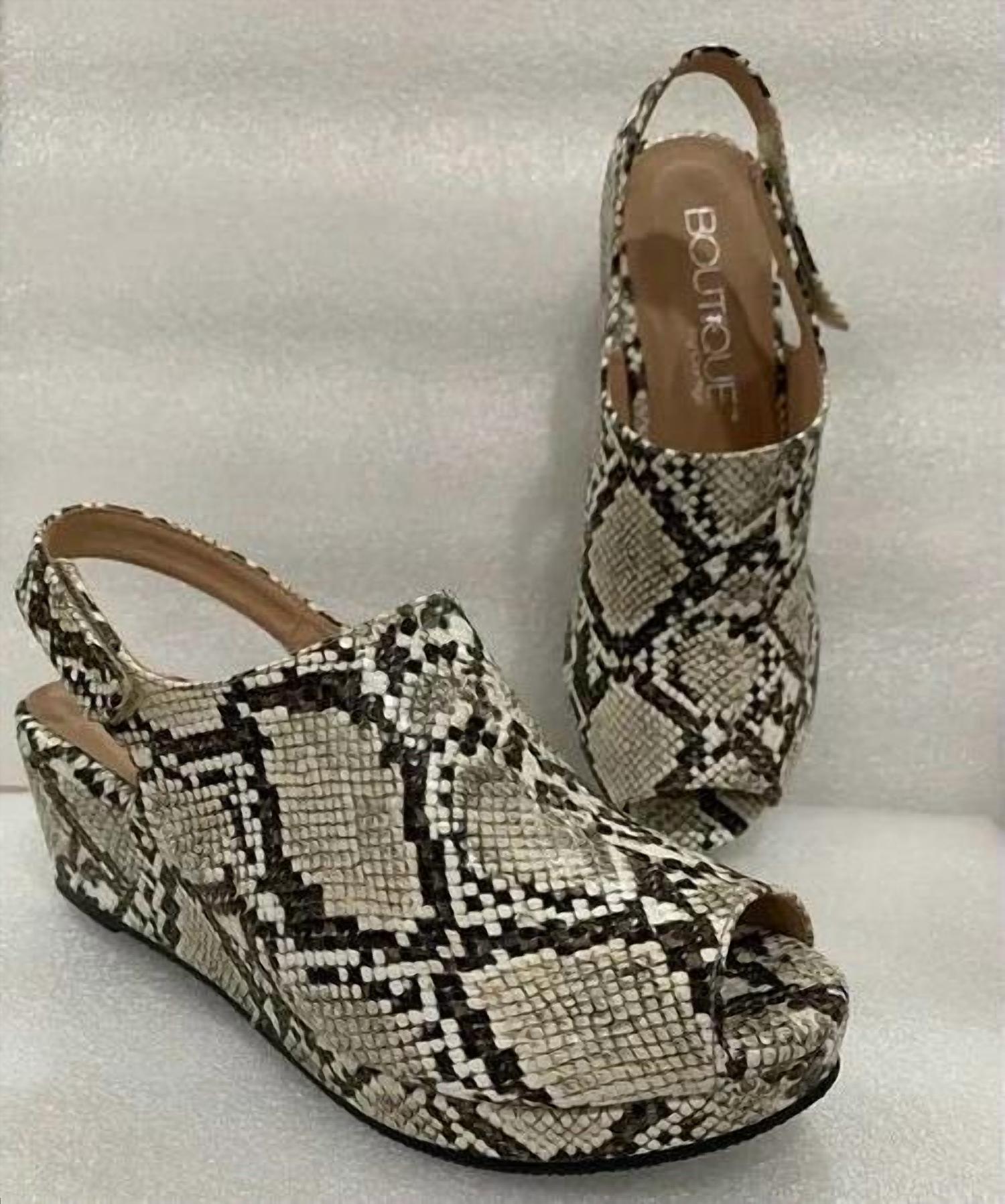 Corkys Footwear - Women's Snake Peep Toe Wedge Sandal