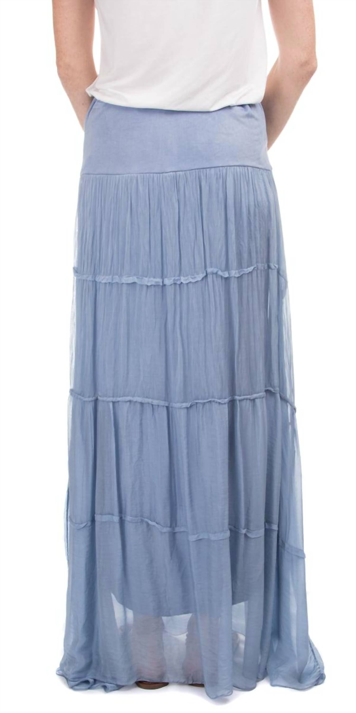 Gigi Moda - Solima Long Tiered Maxi Skirt