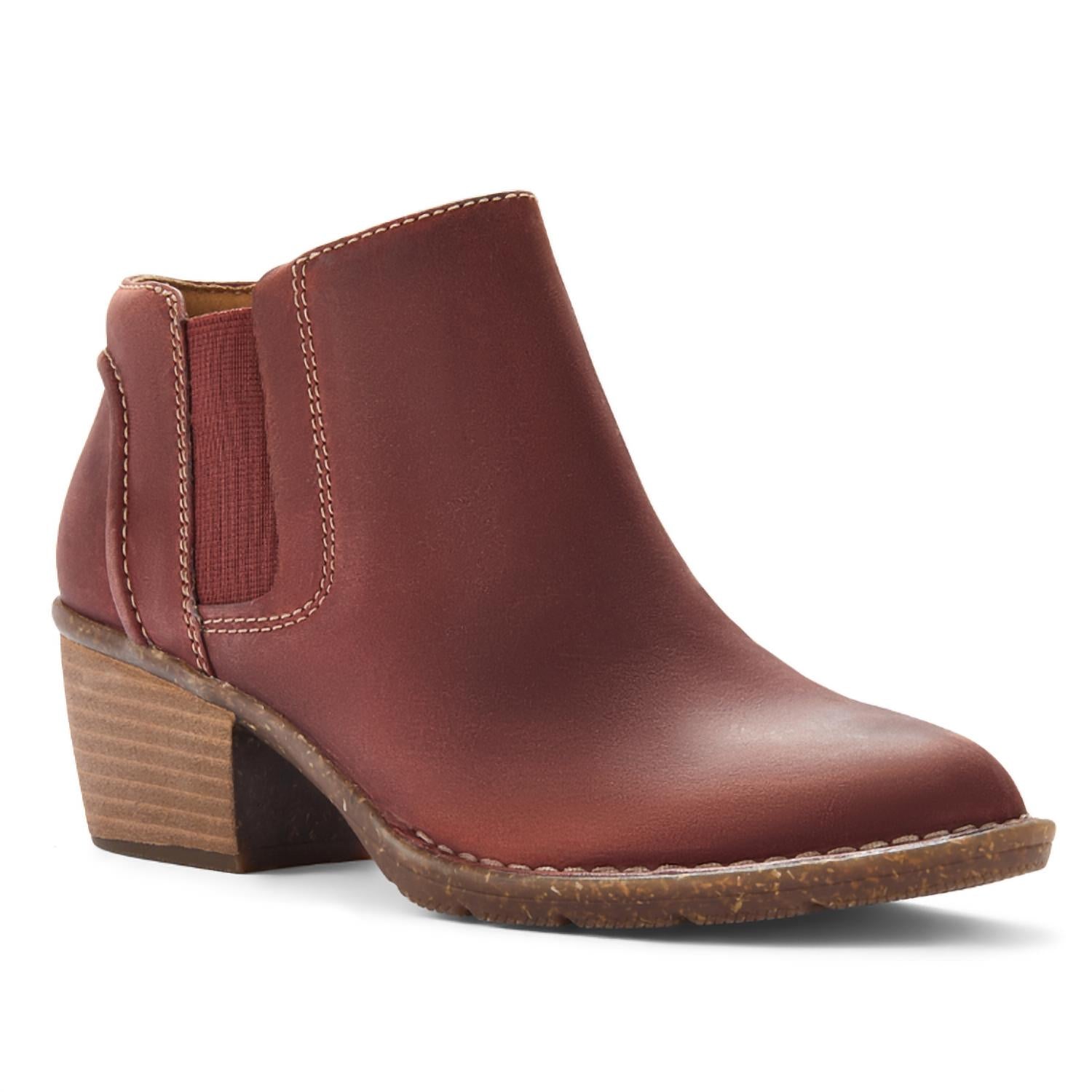 Clarks Women's Kastela Lo Ankle Boot in chestnut leather - women's shoe - alternate view