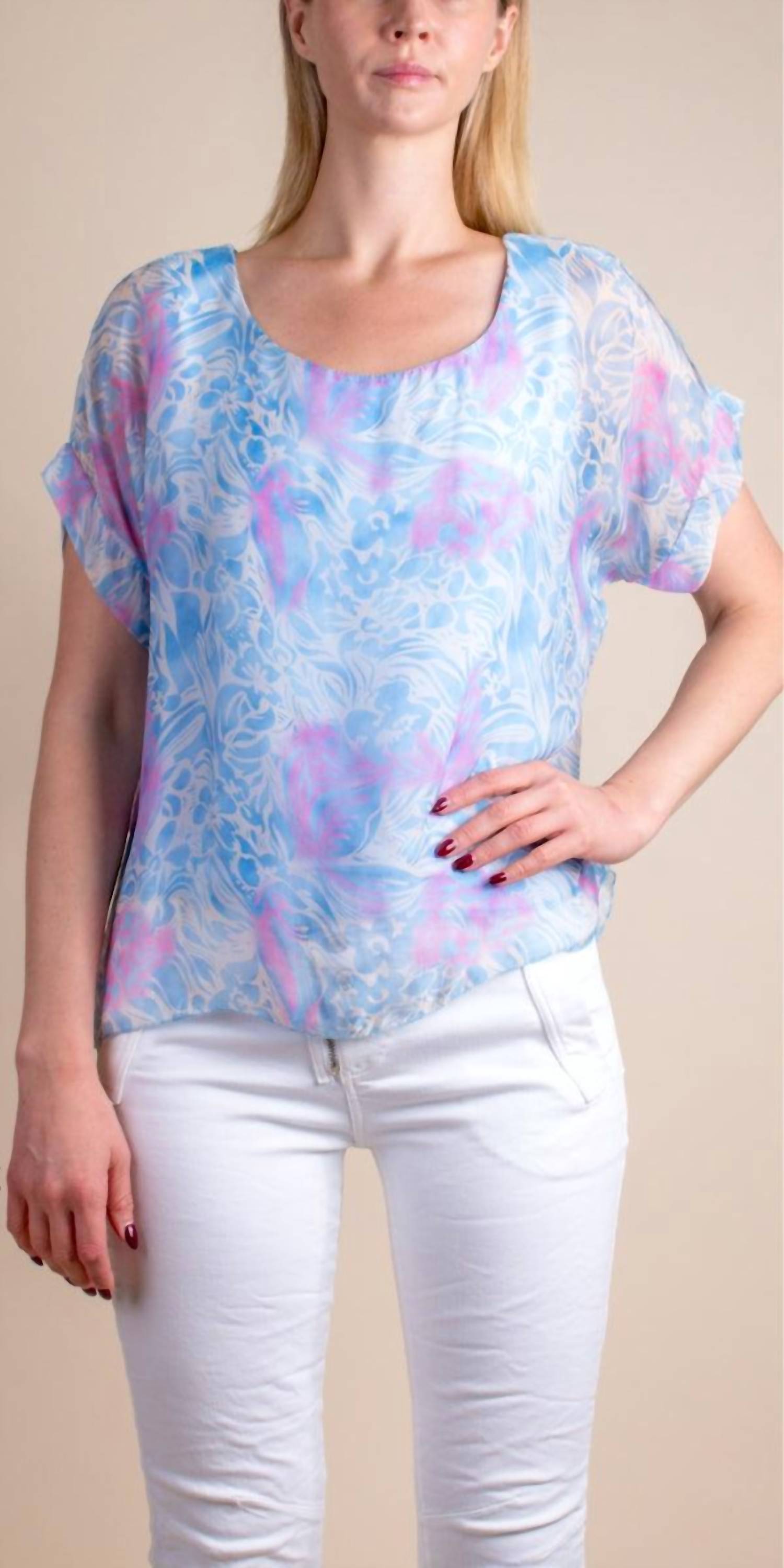 Gigi Moda - Monica Tropical Print Silk Kaftan