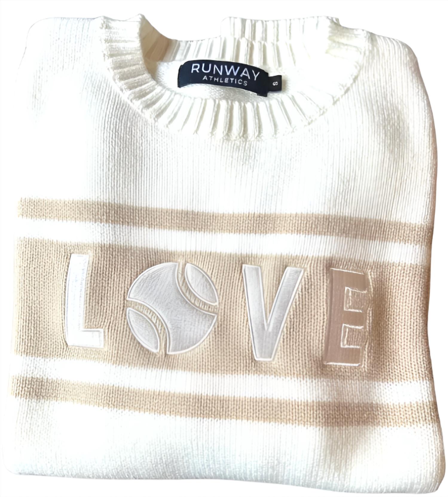 Runway Athletics - Tennis Love Round Neck Sweater
