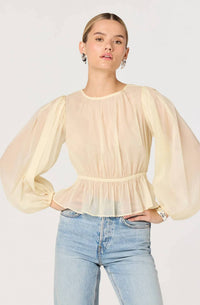 Astr - Amie Sheer Long Sleeve Top