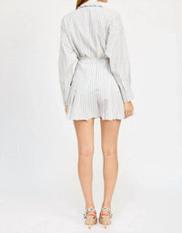 En Saison - Kindra Long Sleeve Mini Shirtdress