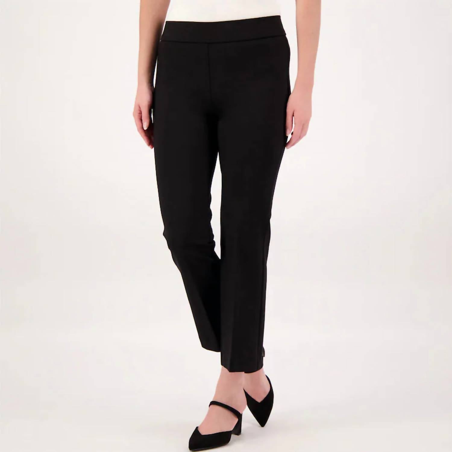 Elliott Lauren Ponte Pull On Bootcut Pant in black - women's pants
