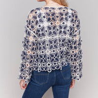 Charlie B - Boat Neck Crochet Top