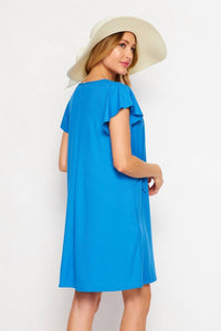 Honeyme - Ruffle Sleeve Mini Dress