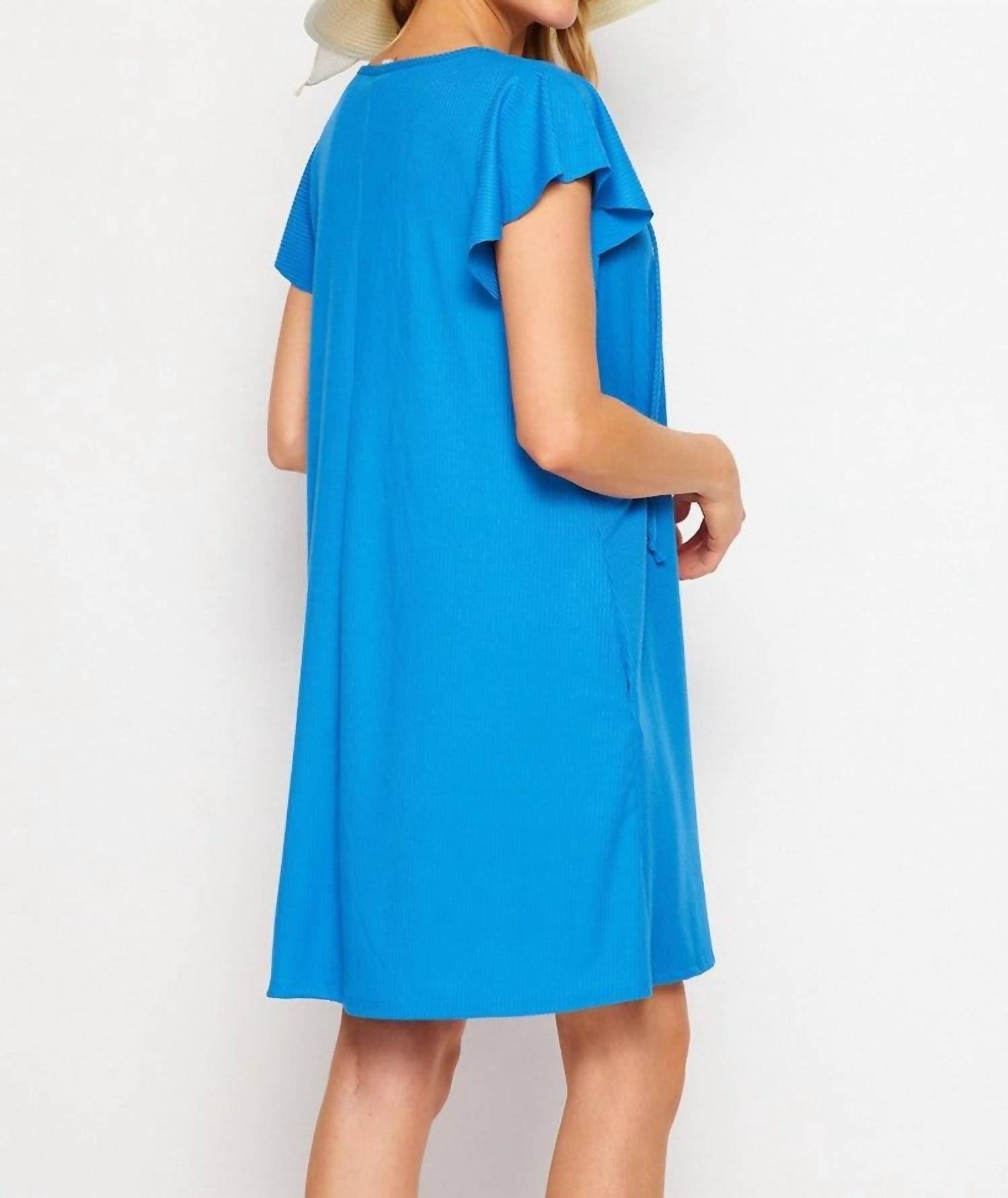 Honeyme - Ruffle Sleeve Mini Dress