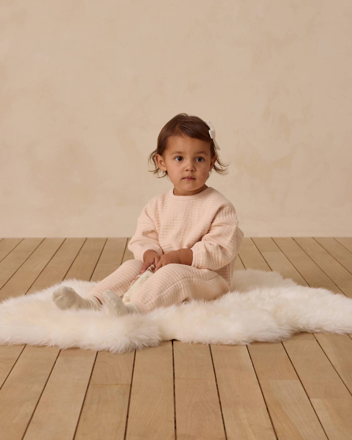 Quincy Mae - Girl's Textured Sweat Set