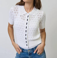 Charli - Eyelet Stitch Top
