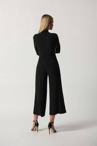 Joseph Ribkoff Women's Wrap Culotte Jumpsuit in black - women's pants - alternate view