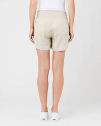 Ripe Indi Shirred Linen Short in natural - women's shorts - view 4