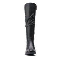 Clarks Women's Rosely Knee-high Boot in black leather - women's shoe - alternate view