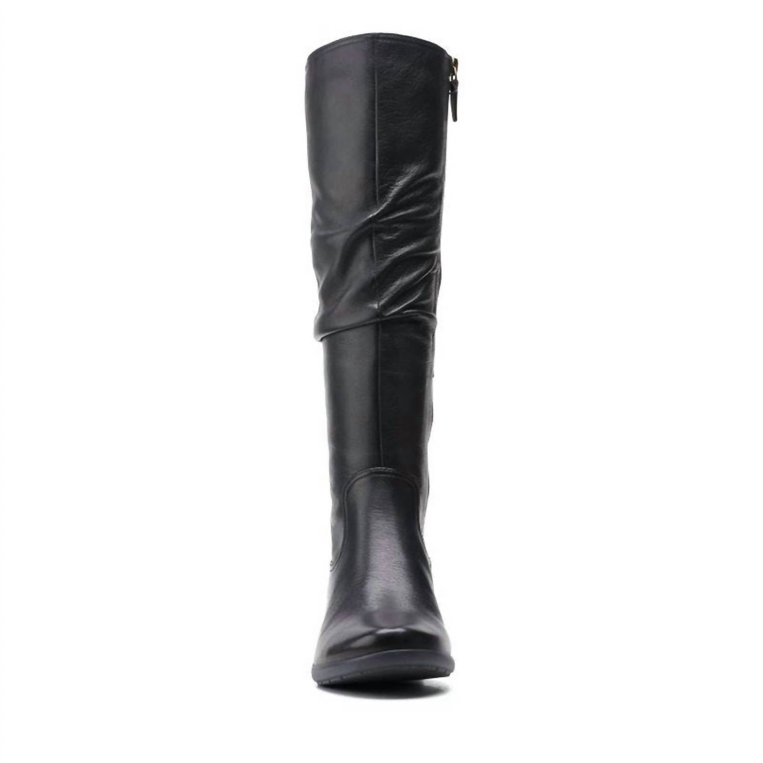 Clarks Women's Rosely Knee-high Boot in black leather - women's shoe - alternate view