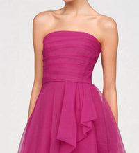 Theia - Teresa Strapless Draped Gown