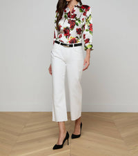 L'Agence - Wanda High Rise Crop Wide Leg Pants