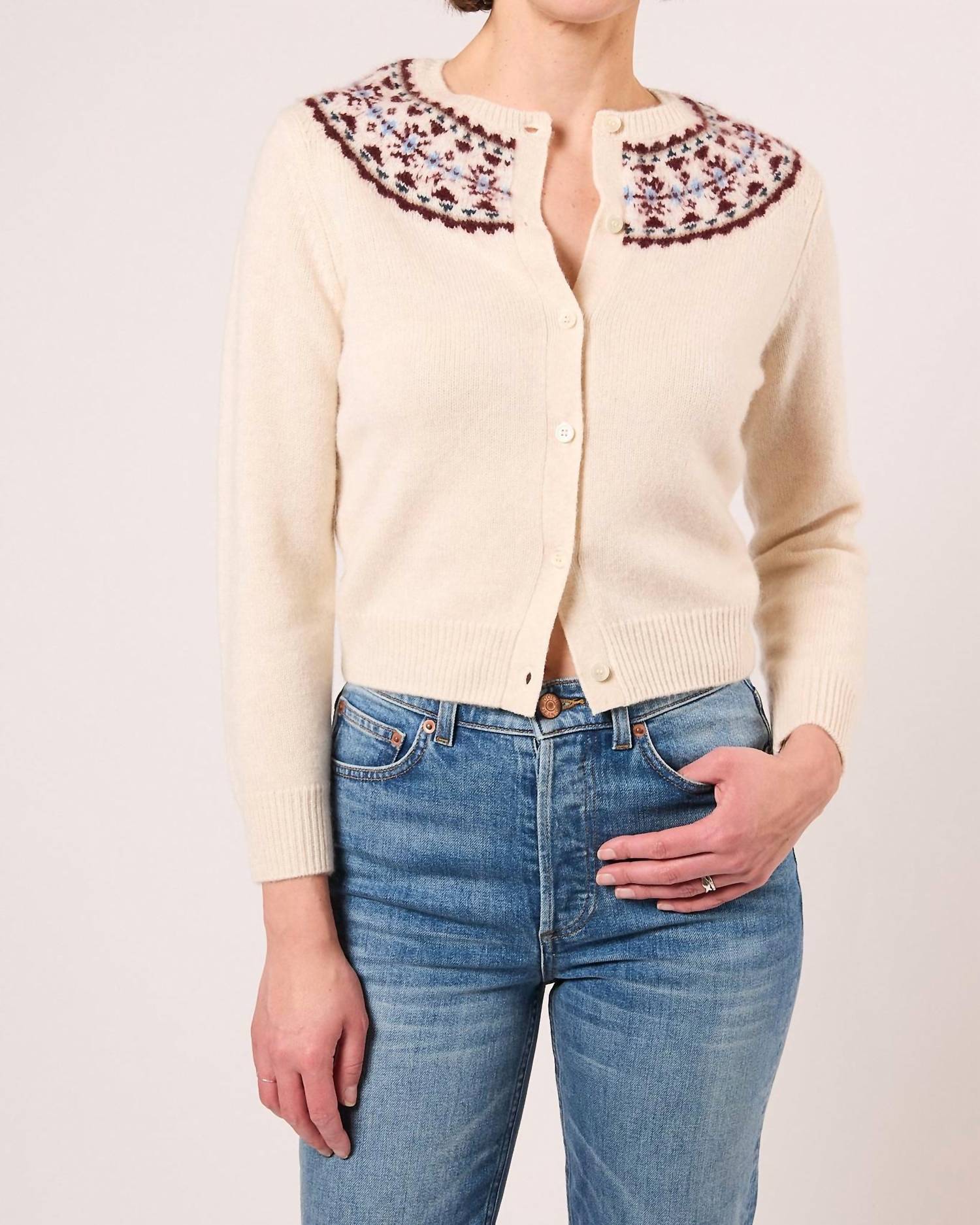 DÔEN Olympe Cashmere Cardigan in cottage - women's cardigan