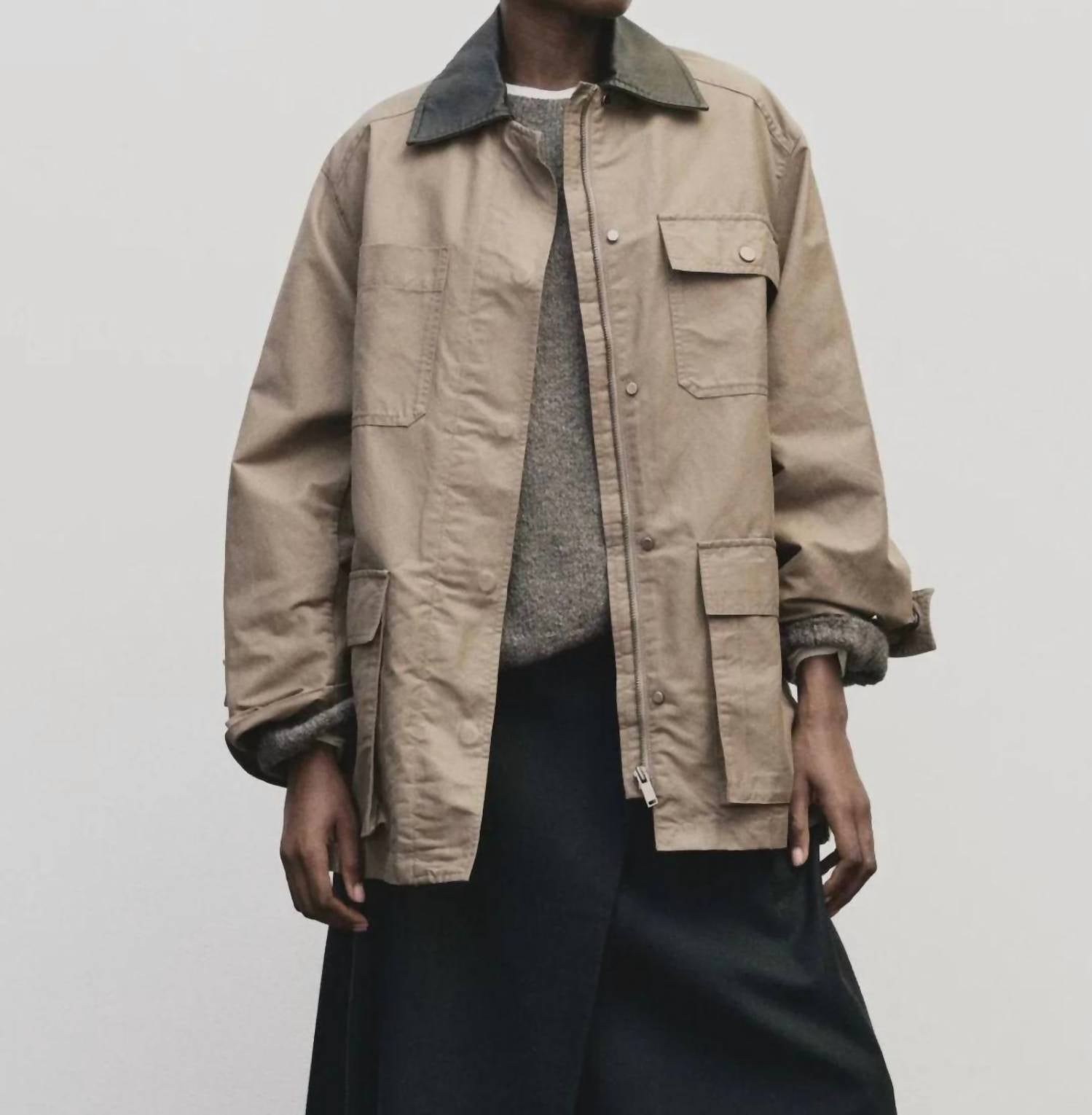 Mijeong Park - Contrast Collar Utility Jacket