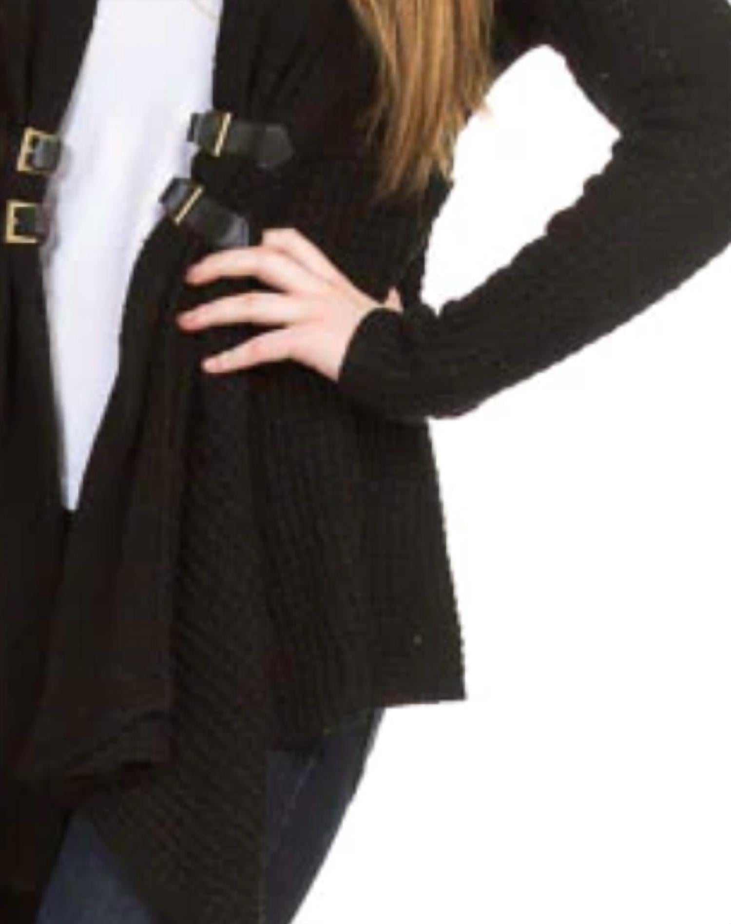 Papillon - Buckle Detail Waterfall Cardigan