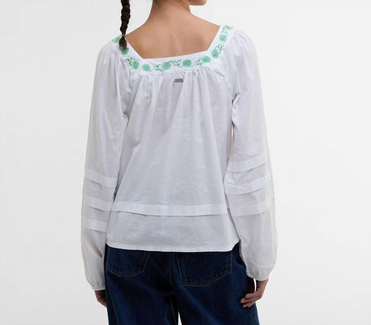 Barbour - Ash Embroidered Square Neck Top
