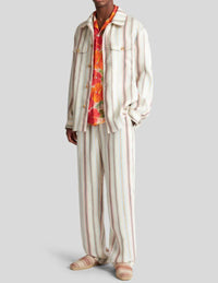 Etro - Striped Linen Cabana Trouser