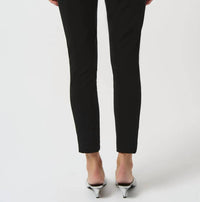 Joseph Ribkoff Colorblock Leatherette Pull-on Leggings in black - women's pants - detail view