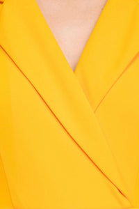 Sharagano - Notched Collar Crepe Dress