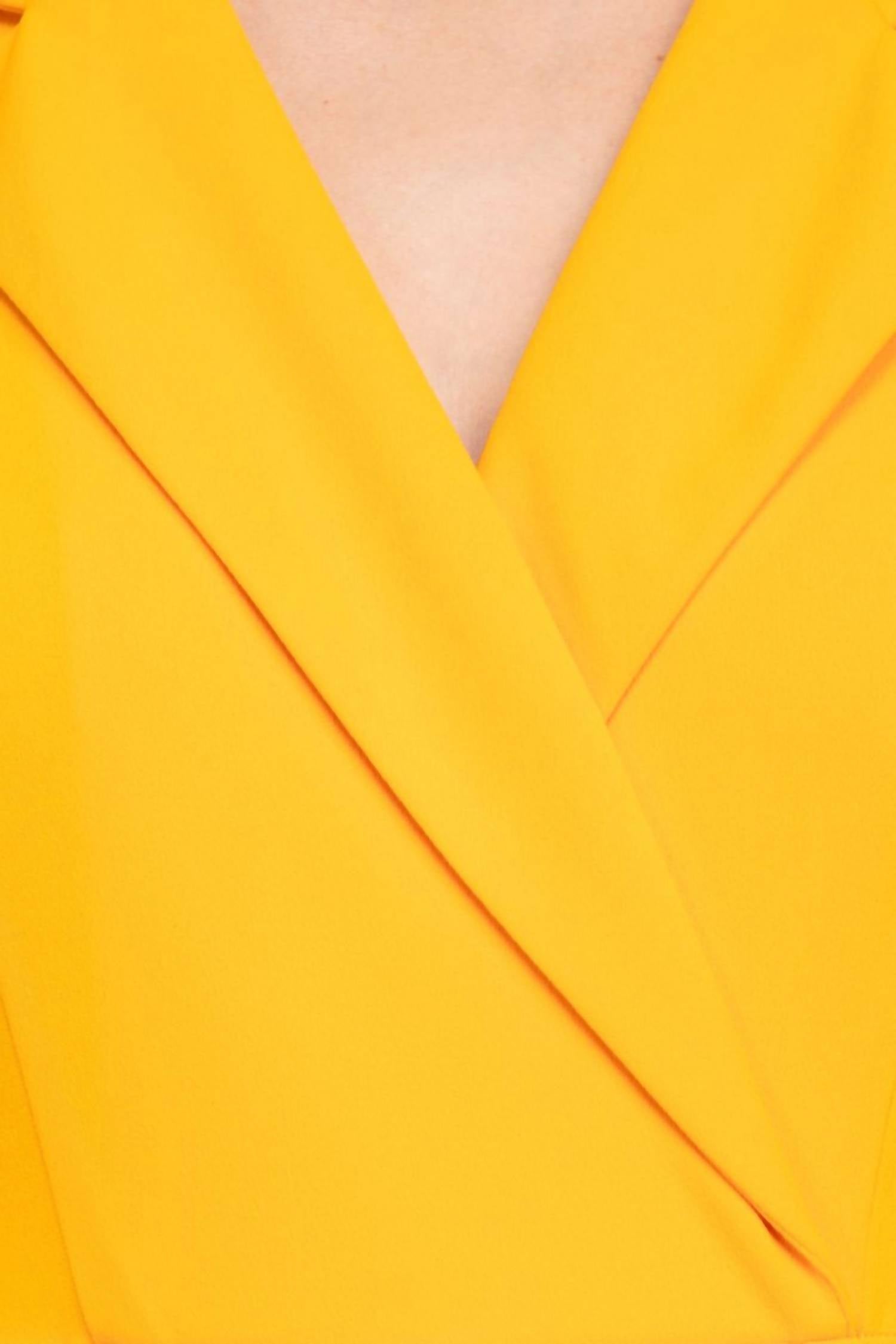 Sharagano - Notched Collar Crepe Dress