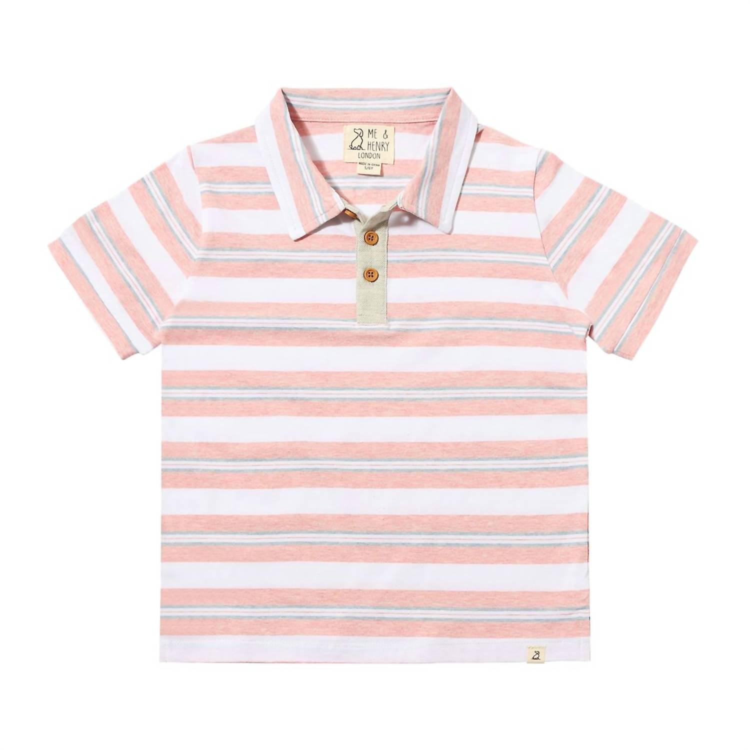 Me & Henry - Kid's Anchor Striped Polo