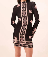 Misa Los Angeles Deliz Long Sleeve Dress in black - women's dress - alternate view