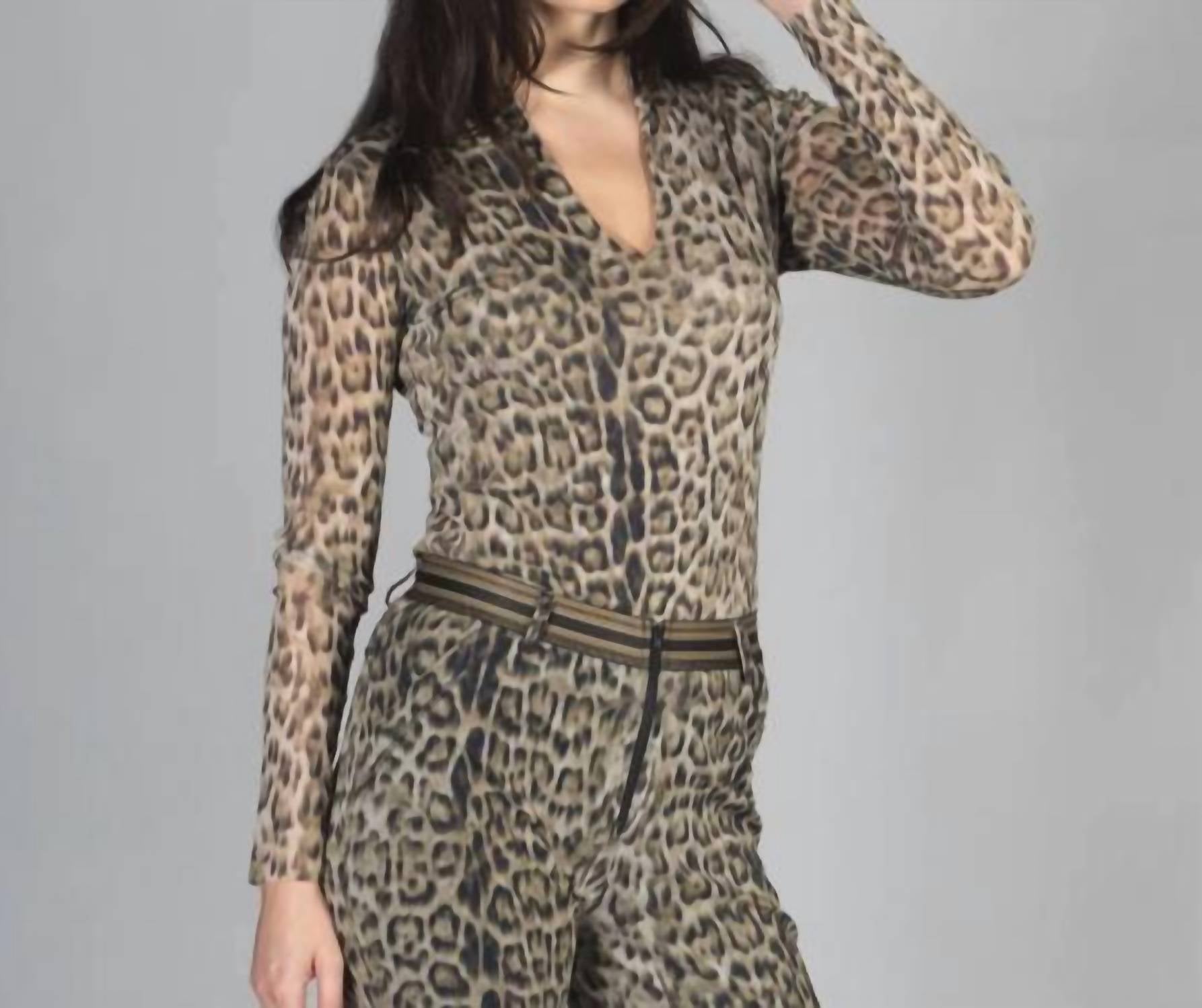 Petit Pois By Viviana G - High V-neck Long Sleeve Tee