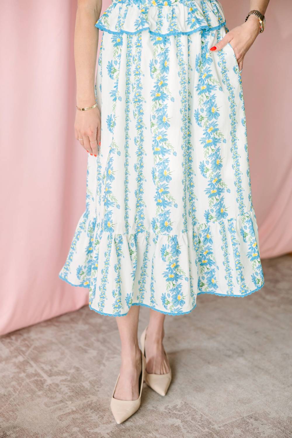 &Merci - Floral Print Midi Dress