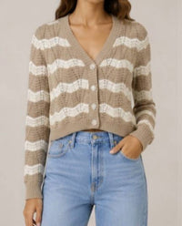 J. Society - Ric Rac Stripe Cardigan
