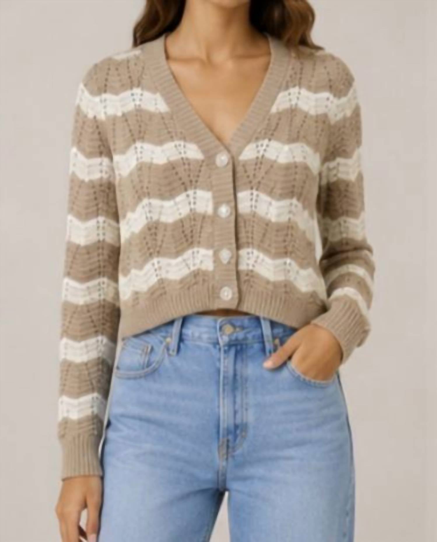 J. Society - Ric Rac Stripe Cardigan