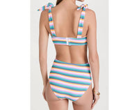 Shoshanna - Sunbeam Tie Strap Retro Bikini Top
