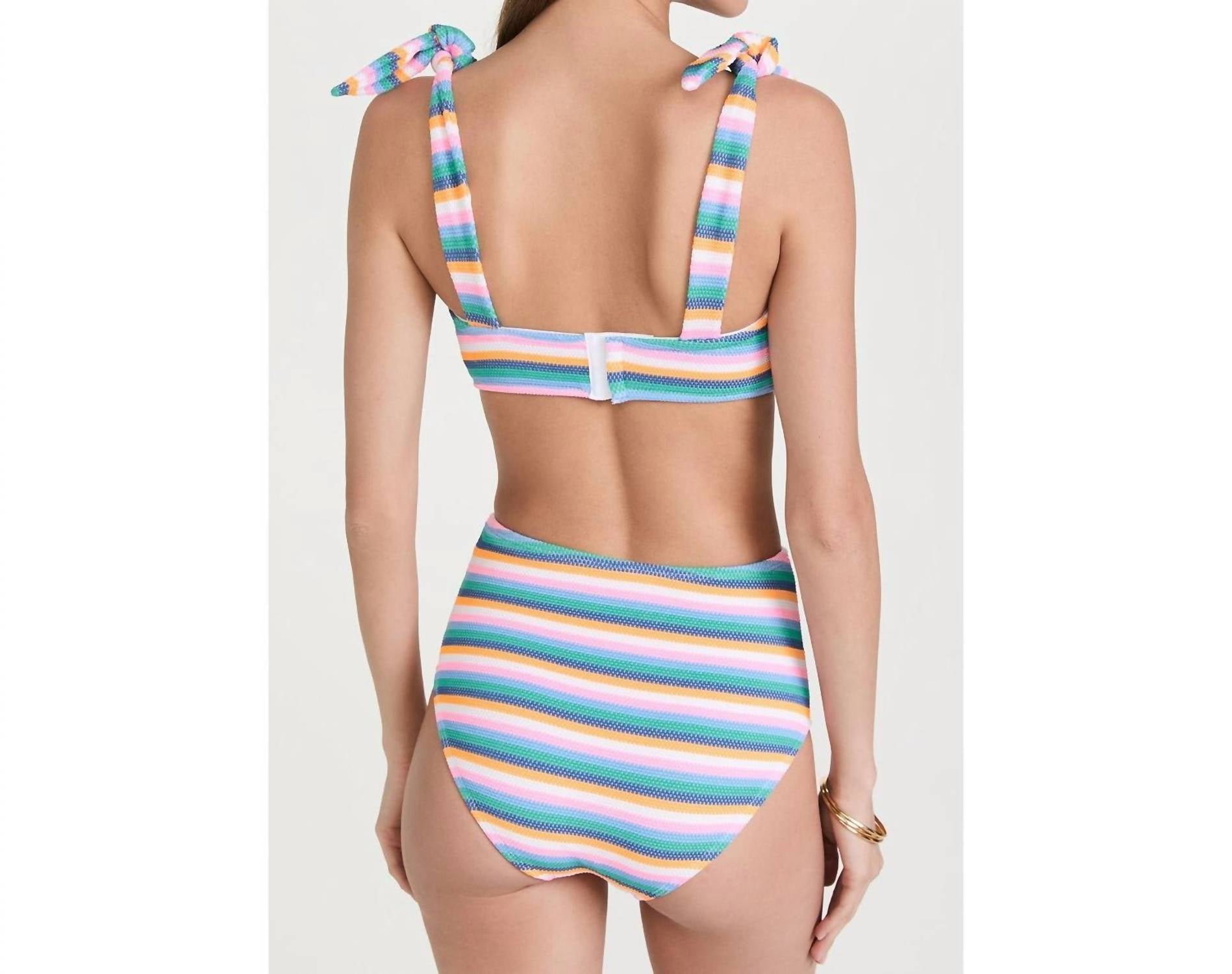 Shoshanna - Sunbeam Tie Strap Retro Bikini Top