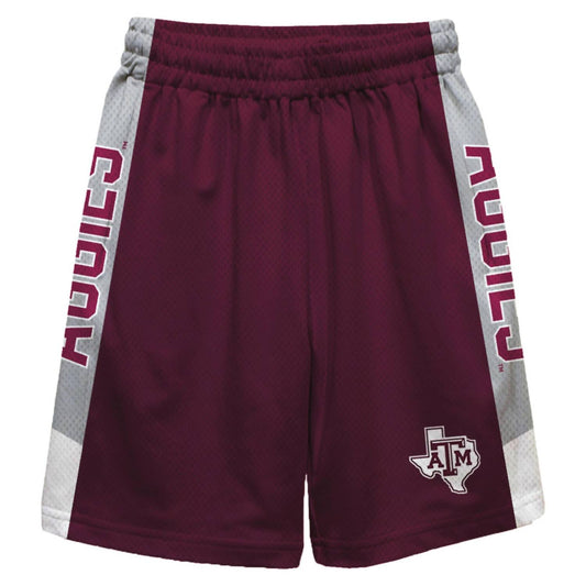 Vive La Fete - Boy's Texas A&m Aggies Athletic Mesh Short
