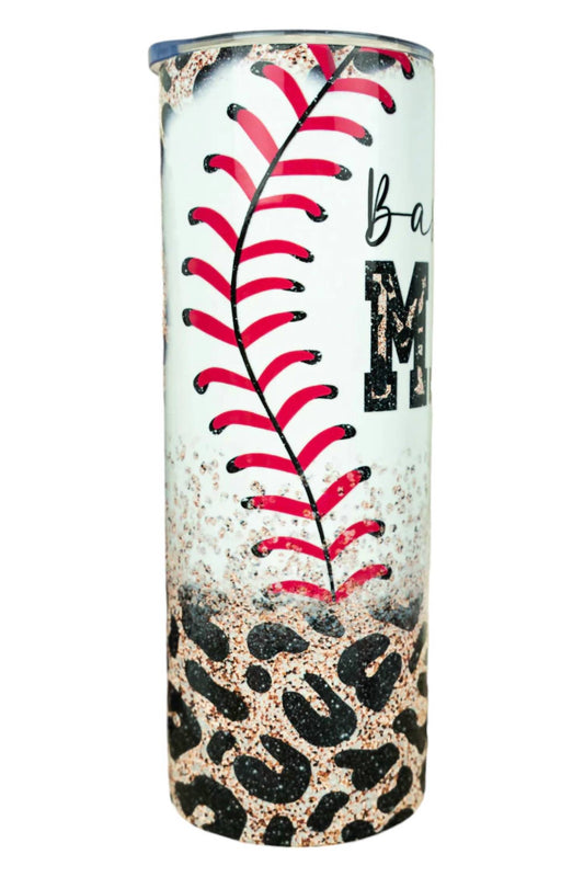 White Label - Baseball Mama Leopard Tumbler