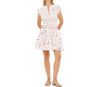 Oliphant - Smocked Waist Roll Sleeve Mini Dress