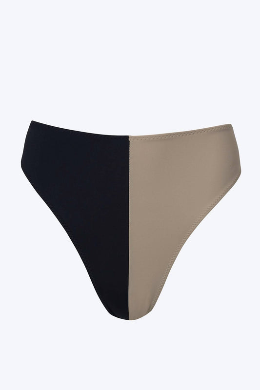 OLYMPUS TWO-TONE HIGH-LEG BIKINI BOTTOM