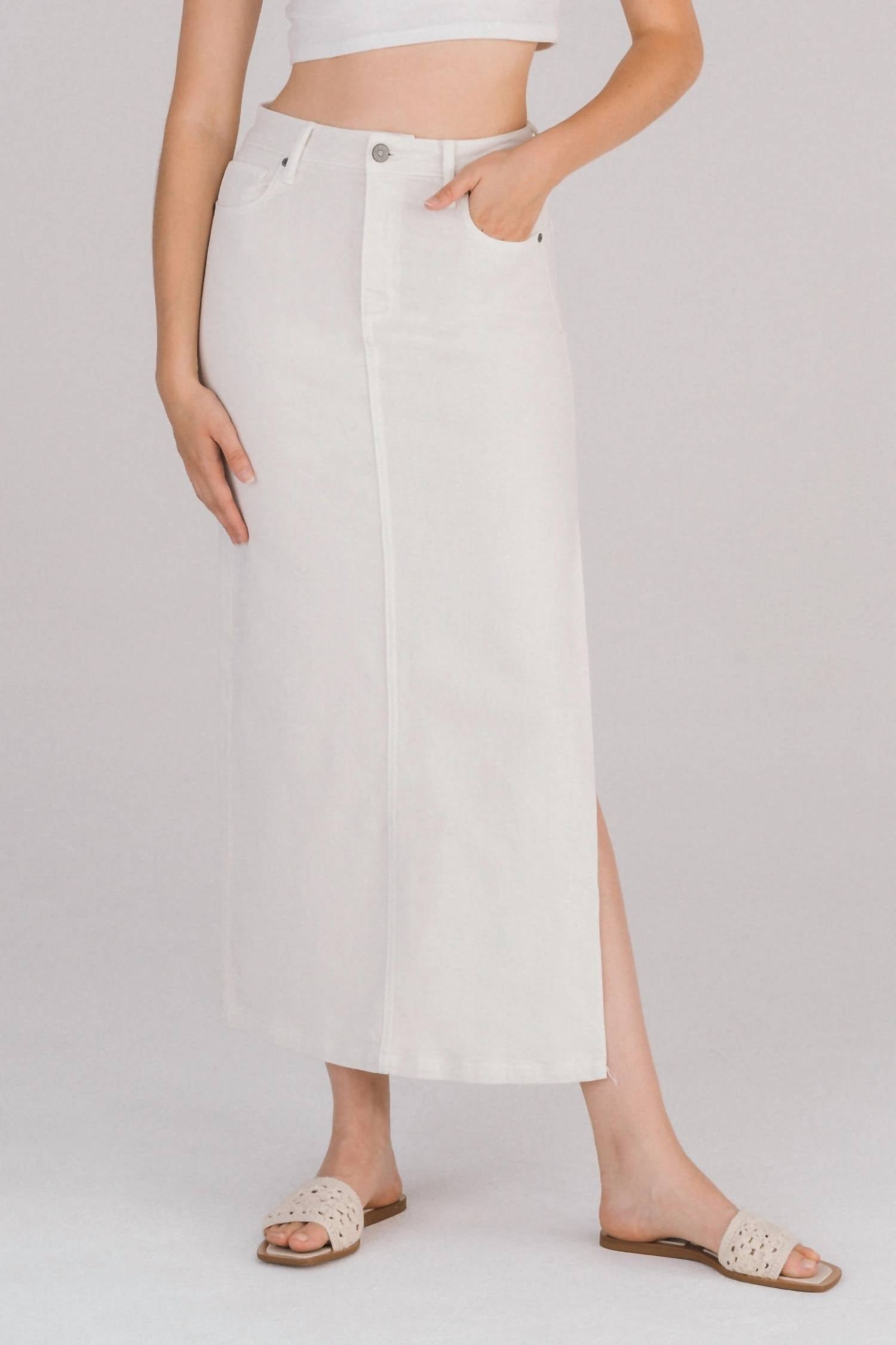 Hidden - Peyton Midi Skirt With Side Slit