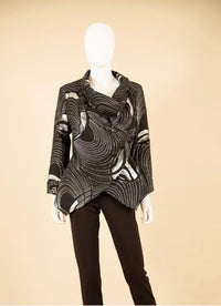 Samuel Dong - 3D brocade jacket black/silver