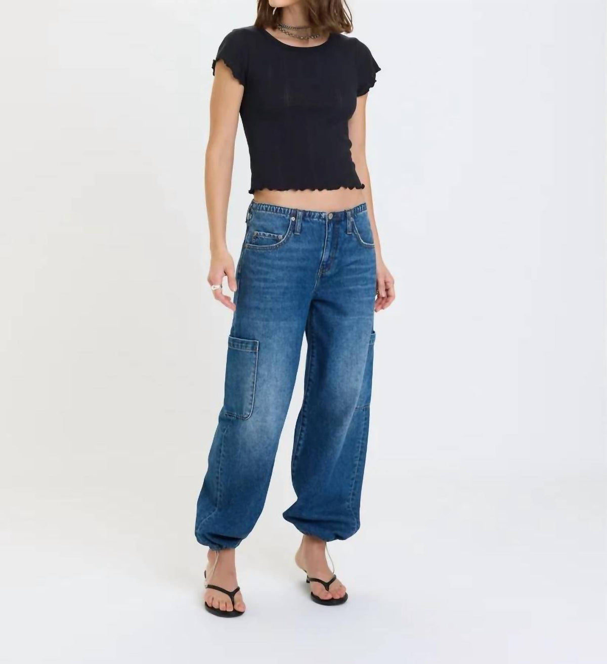 Daze - Mirage Mid Rise Cargo Harem Jean
